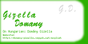 gizella domany business card